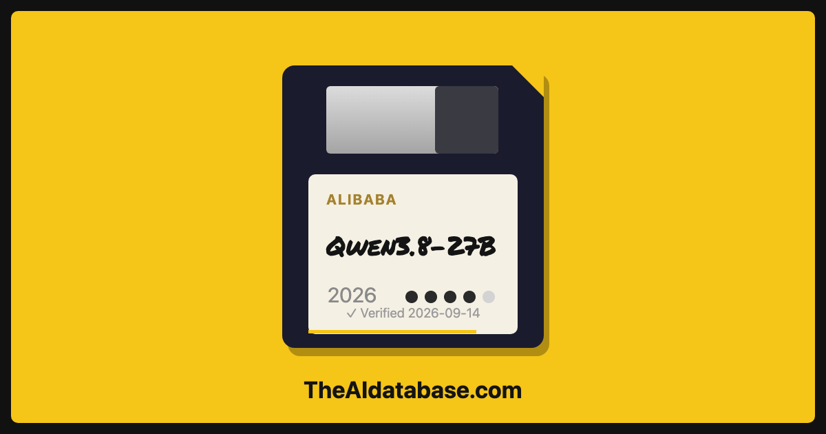 Qwen3.8-27B floppy-disk dossier card