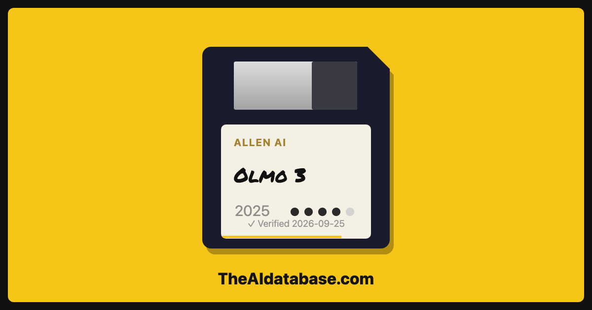 Olmo 3 floppy-disk dossier card