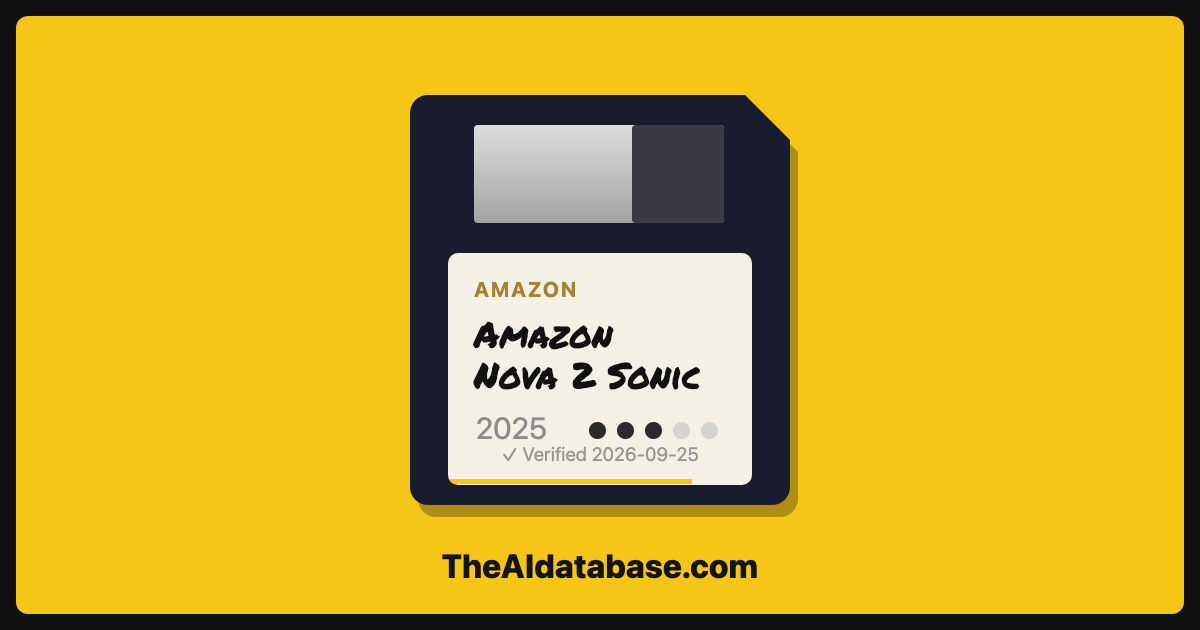 Amazon Nova 2 Sonic floppy-disk dossier card