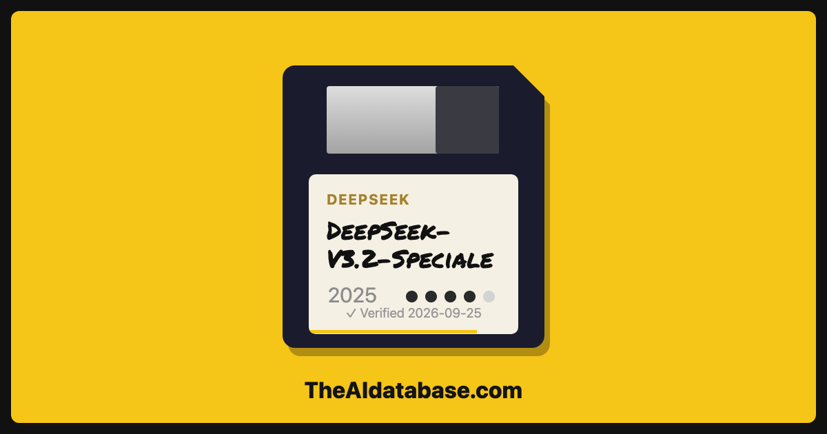DeepSeek-V3.2-Speciale floppy-disk dossier card