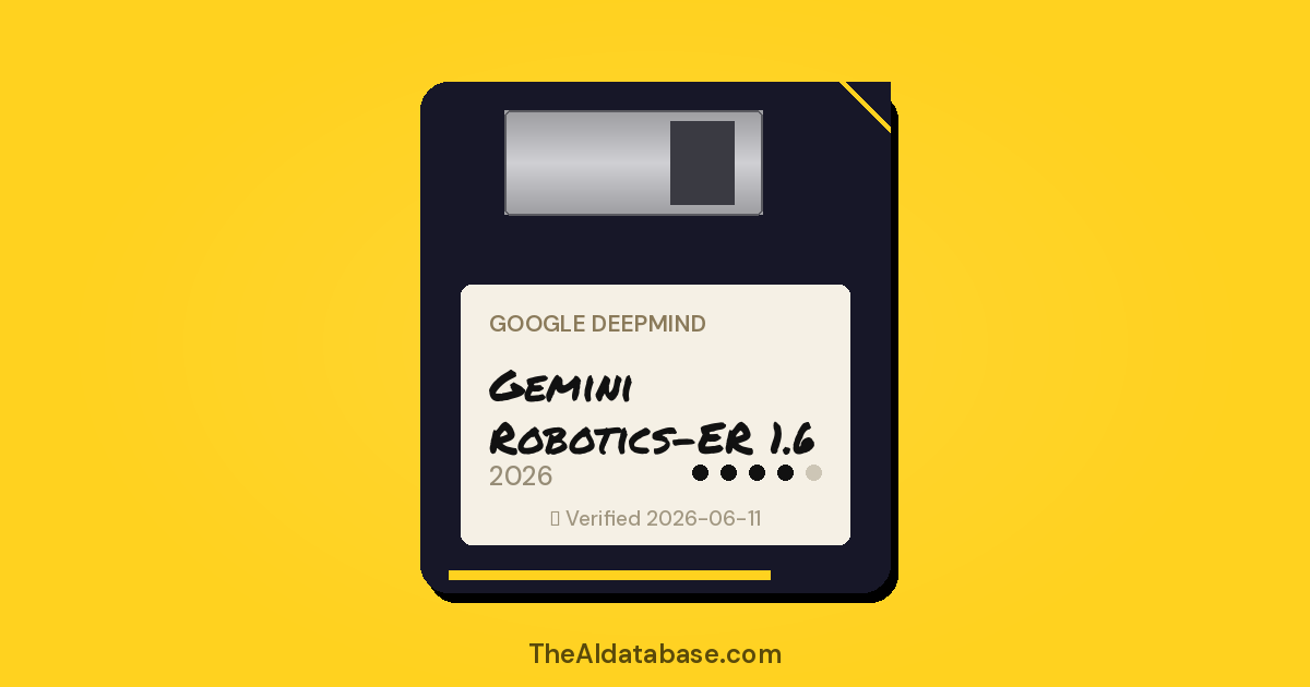Gemini Robotics-ER 1.6 floppy-disk dossier card
