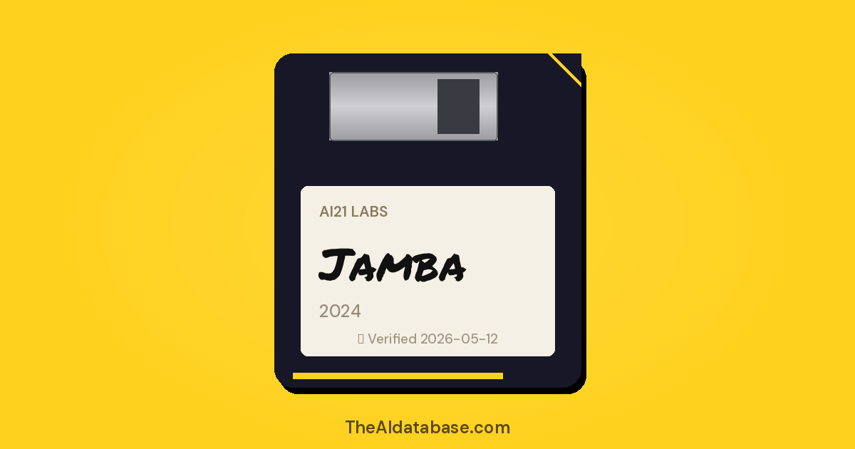 Jamba floppy-disk dossier card