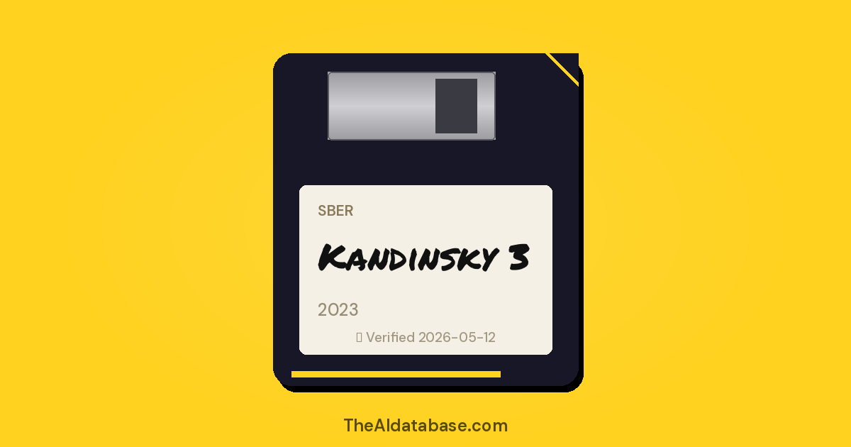 Kandinsky 3 floppy-disk dossier card
