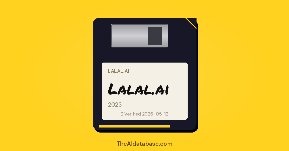 Lalal.ai floppy-disk dossier card