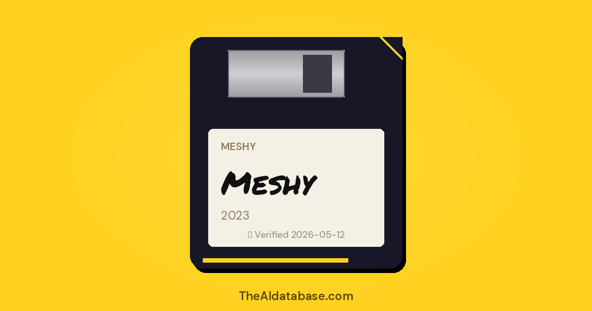 Meshy floppy-disk dossier card