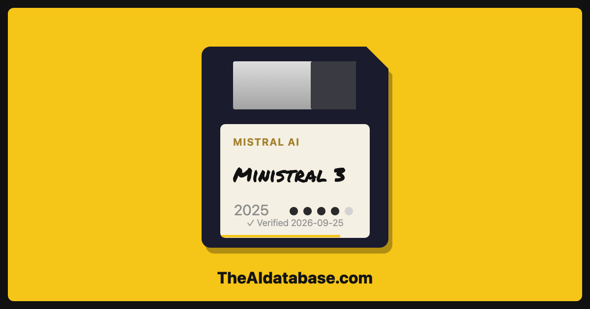 Ministral 3 floppy-disk dossier card