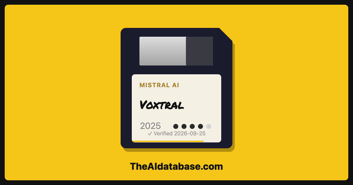 Voxtral floppy-disk dossier card