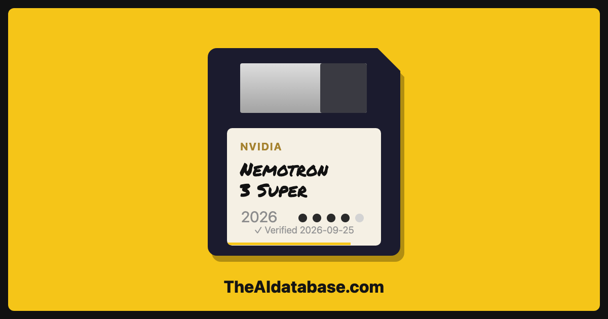 Nemotron 3 Super floppy-disk dossier card