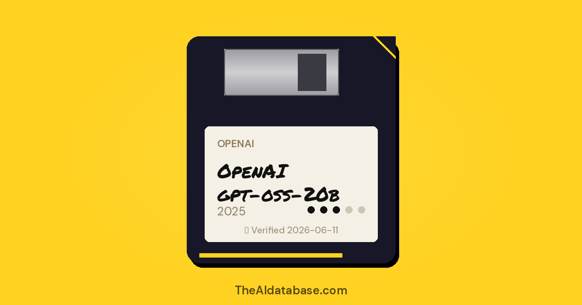 OpenAI gpt-oss-20b floppy-disk dossier card