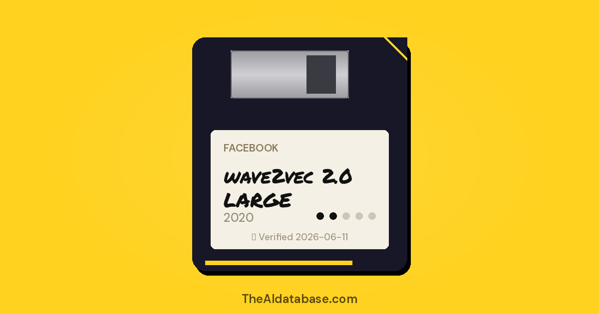 wave2vec 2.0 LARGE floppy-disk dossier card