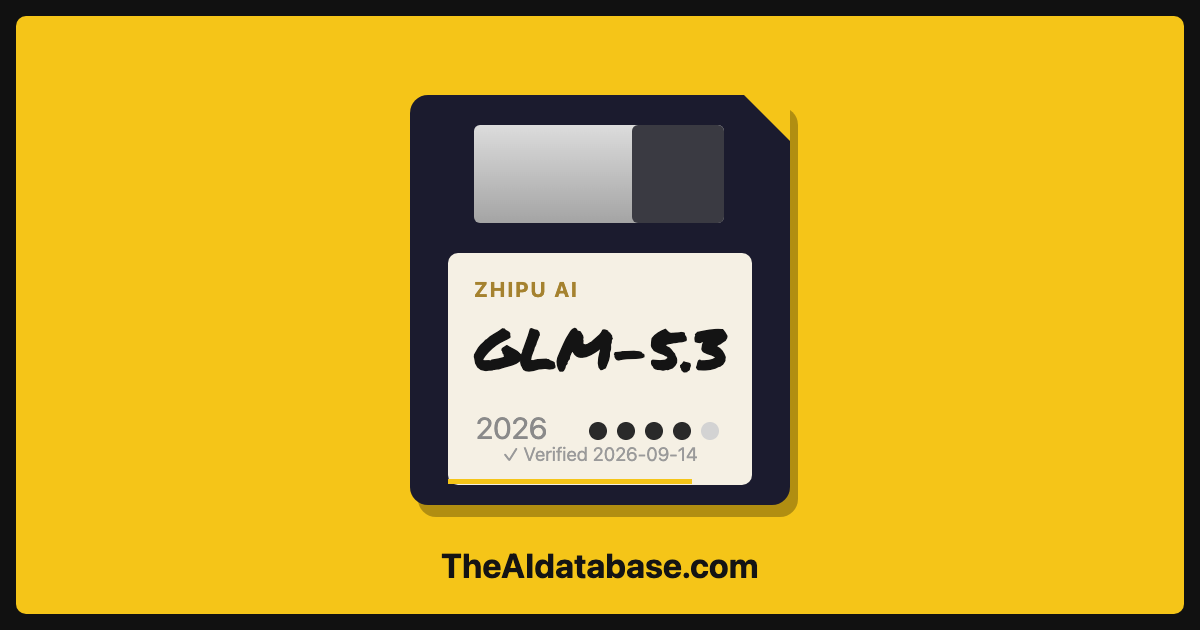 GLM-5.3 floppy-disk dossier card